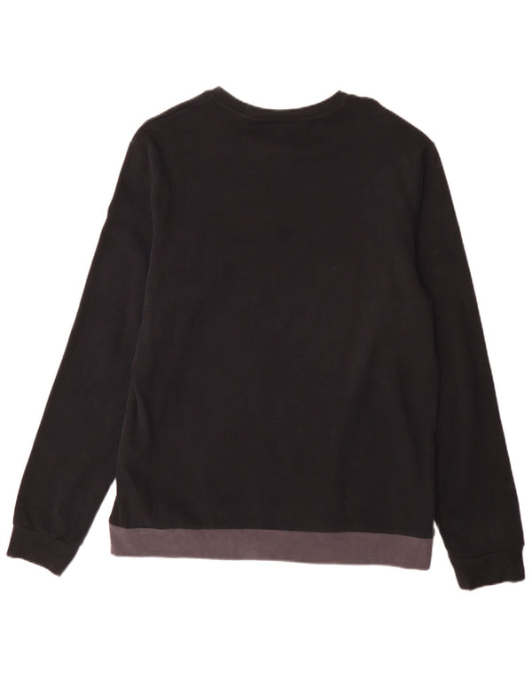 Fila Felpa da uomo Maglione Large Nero Colourblock in cotone
