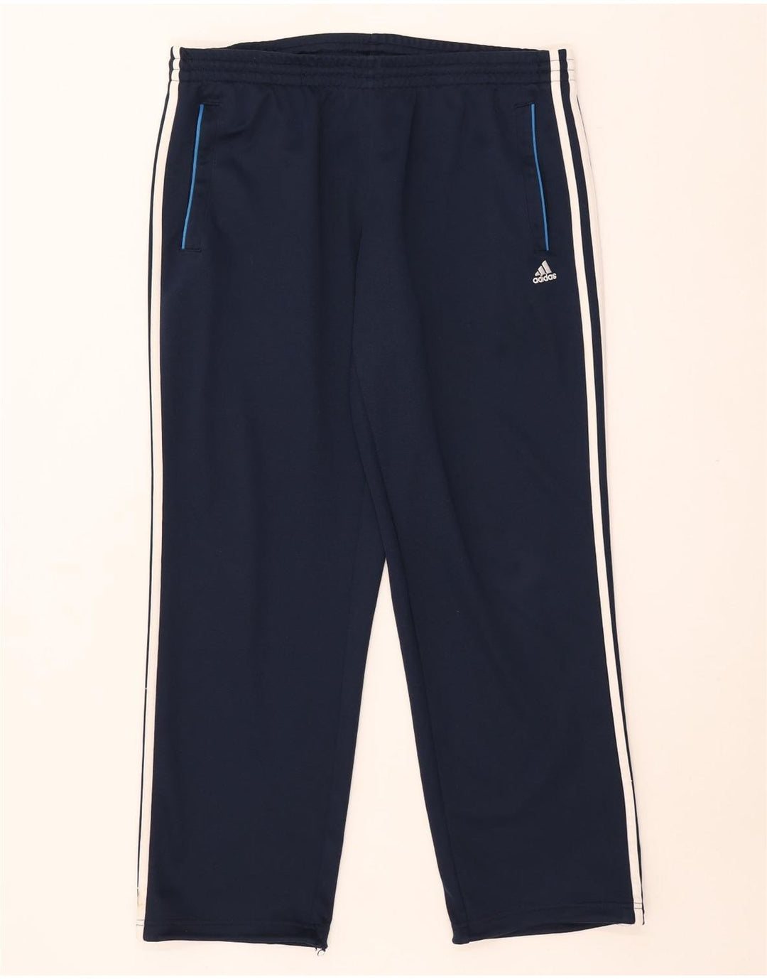 Pantaloni da tuta da uomo Adidas UK 44/46 Large Blu Navy Poliestere