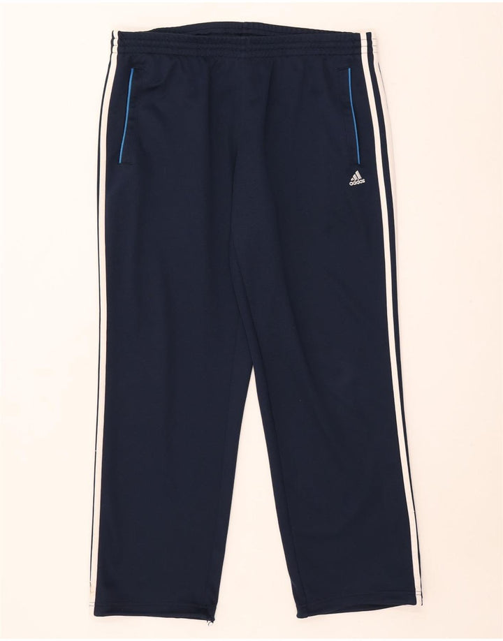 Pantaloni da tuta da uomo Adidas UK 44/46 Large Blu Navy Poliestere