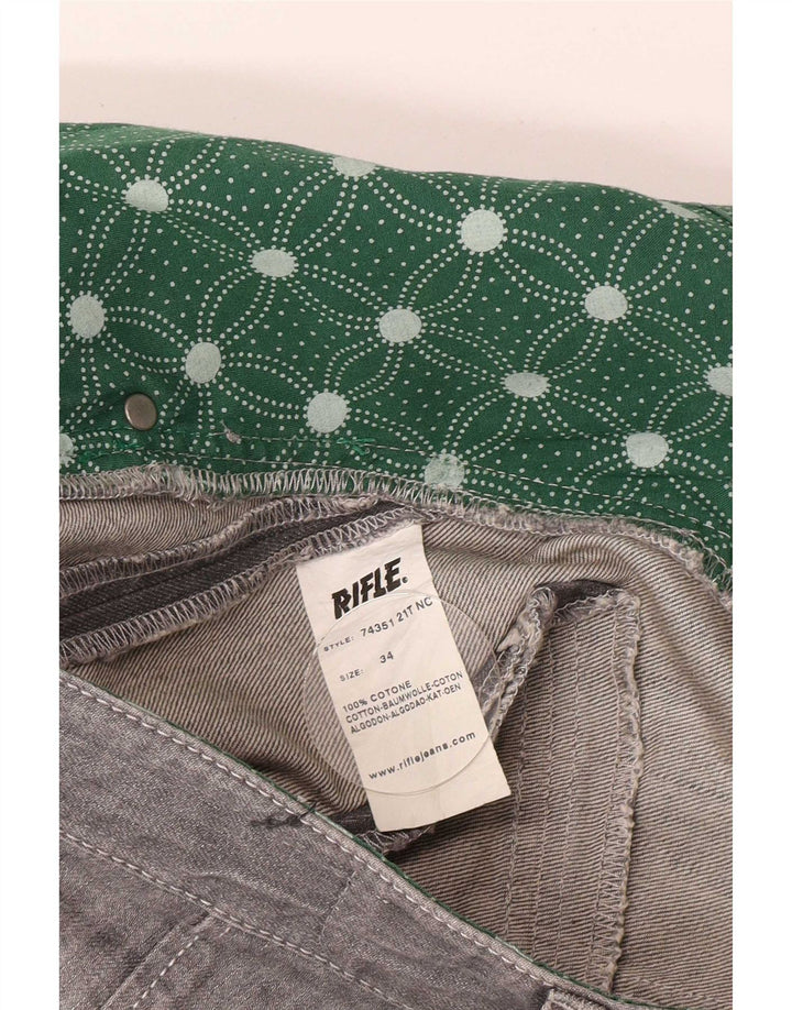 Jeans dritti da uomo Rifle W34 L33 in cotone grigio