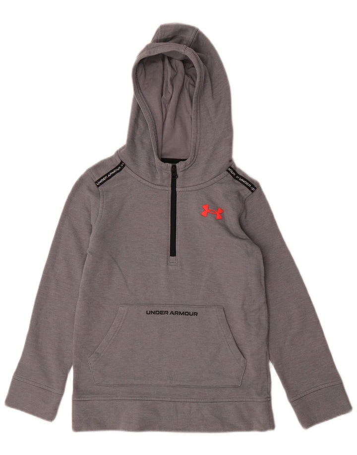 Maglione con cappuccio e zip grafica per ragazzi UNDER ARMOUR 9-10 anni Grigio medio