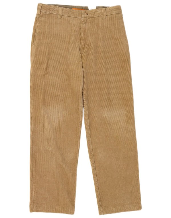 Pantaloni dritti in velluto a coste da uomo Timberland W33 L30 in cotone beige