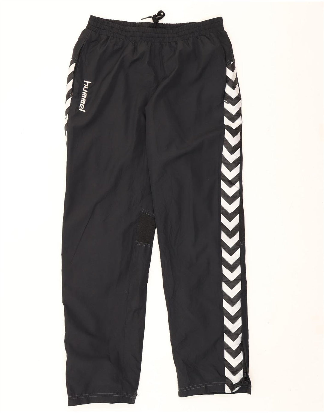 Pantaloni da tuta con grafica Hummel da uomo in poliestere nero medio