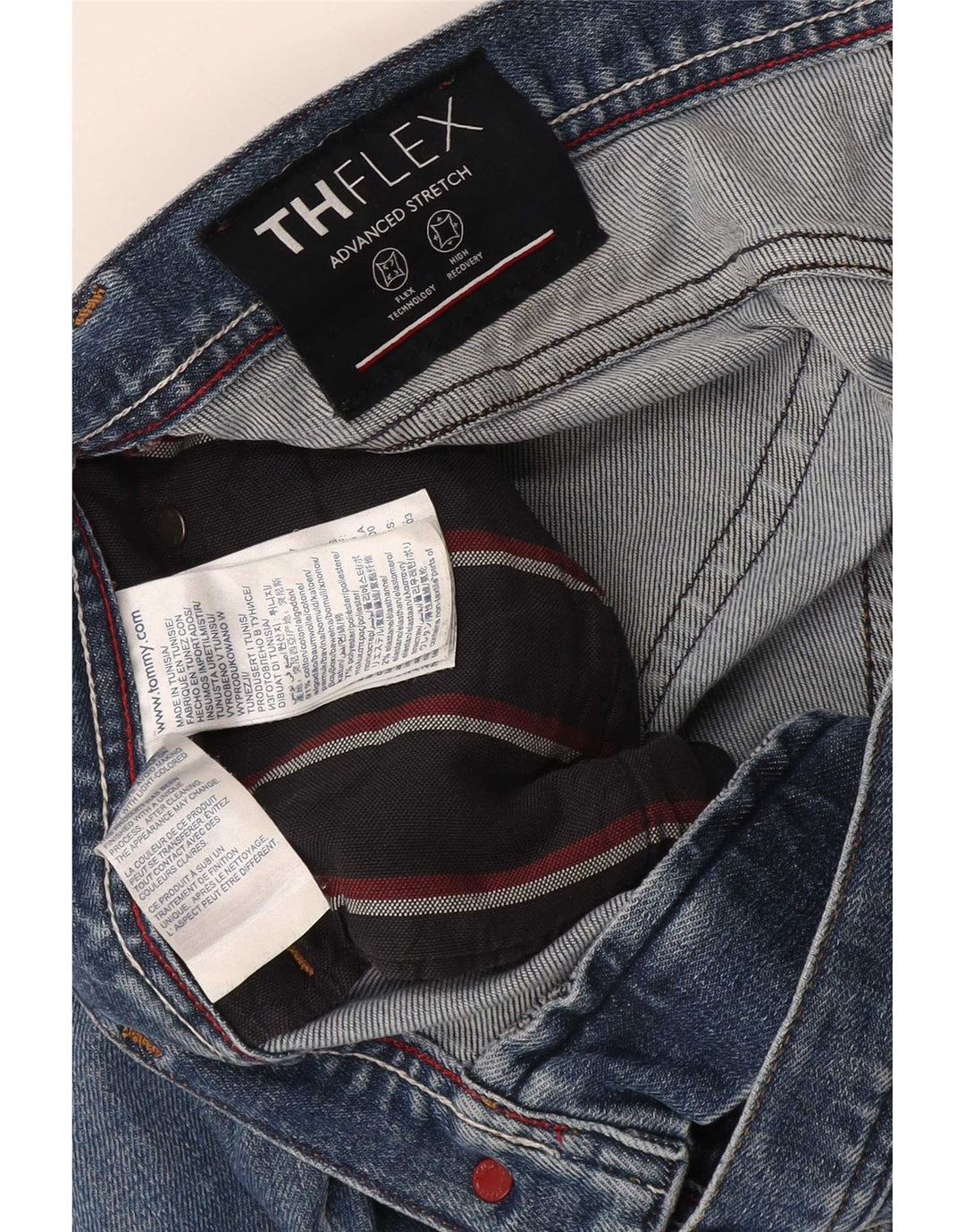 Jeans slim da uomo Tommy Hilfiger W34 L31 cotone blu