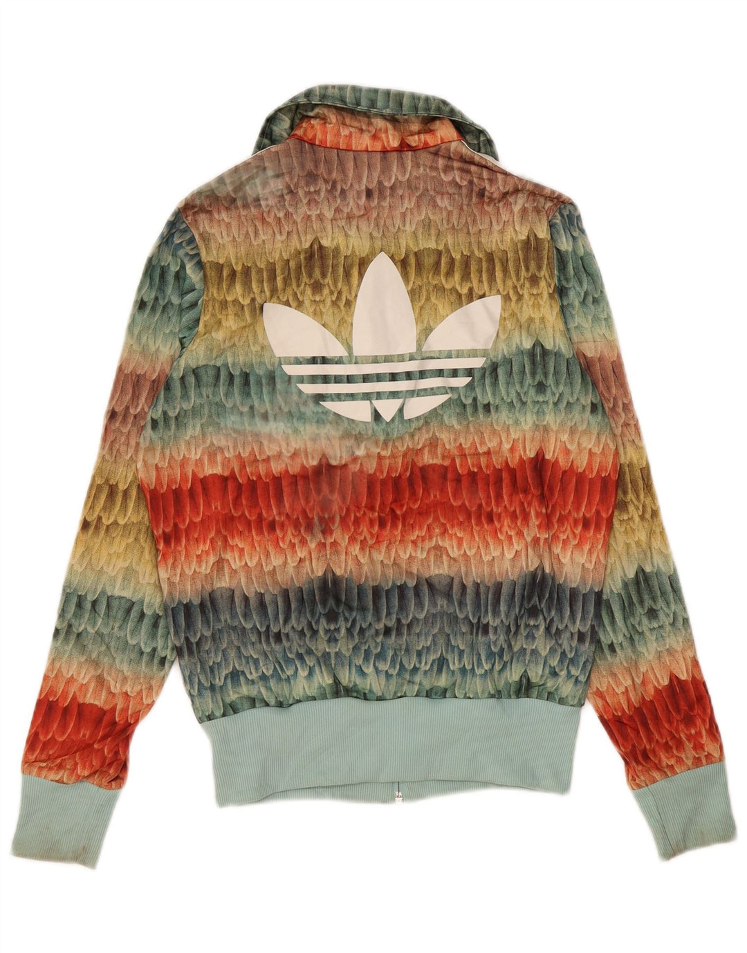 Giacca da ginnastica da donna Adidas UK 10 Small multicolore geometrica