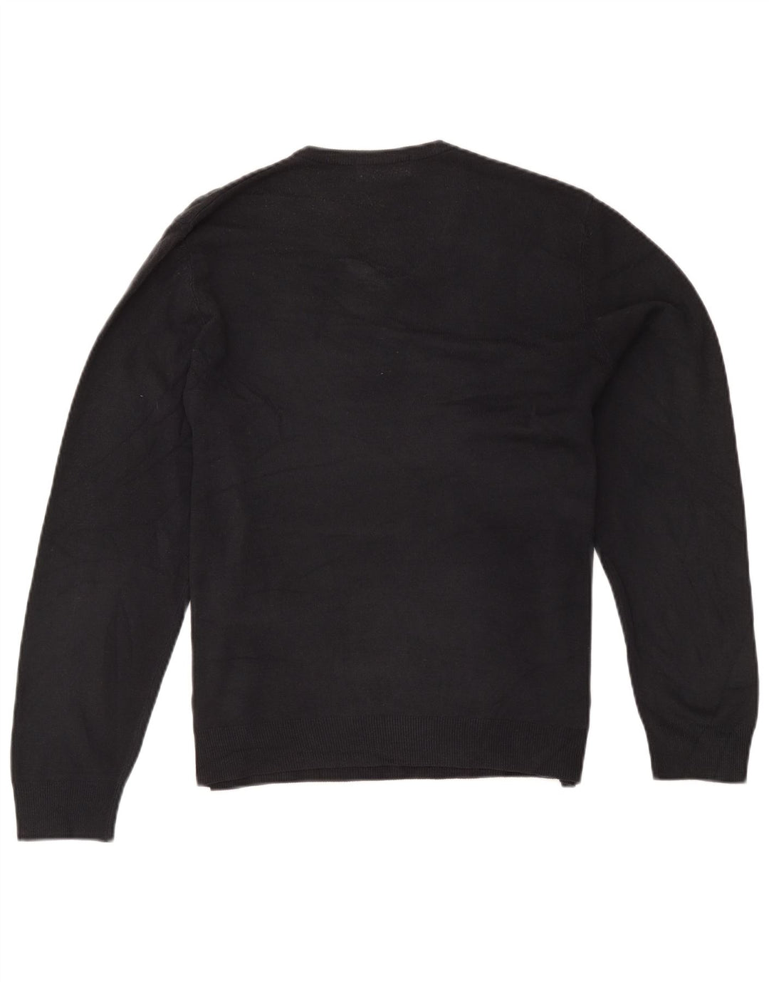 Maglione da uomo Marks & Spencer con scollo a V blu Harbour, acrilico blu scuro medio