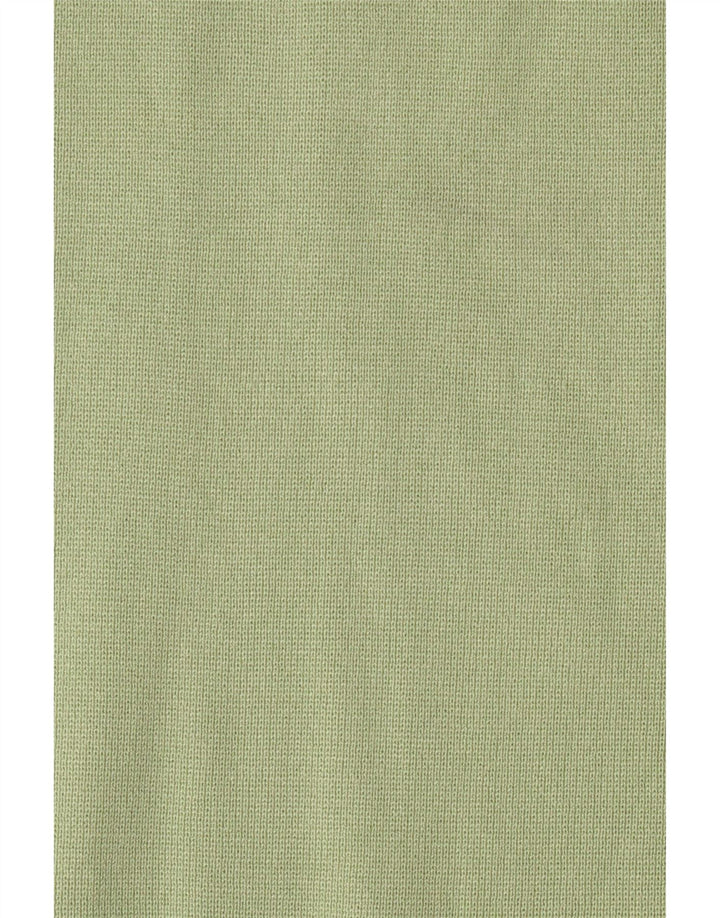MARKS & SPENCER Maglione maglione girocollo da donna UK 16 Grande cotone verde