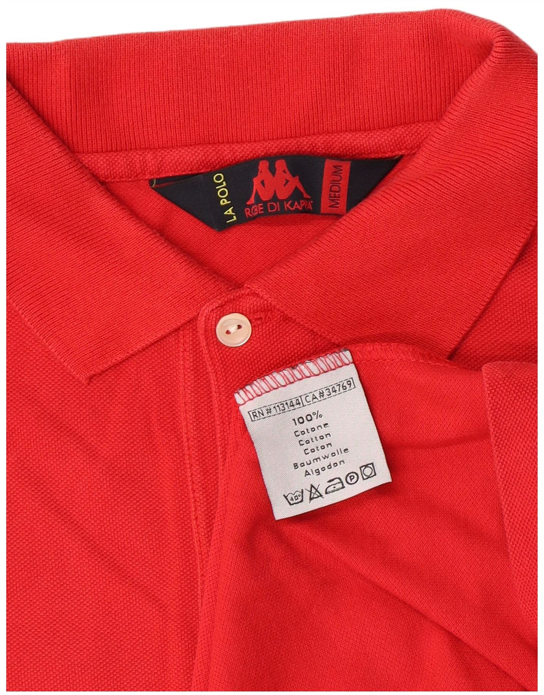 Polo Kappa Uomo Rosso Medio In Cotone