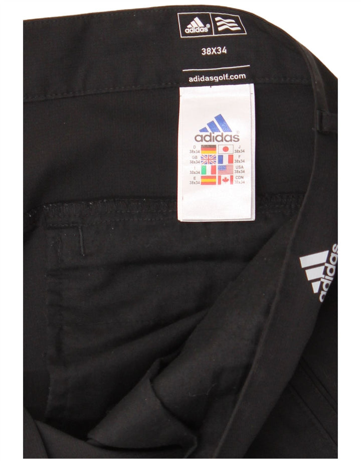 Pantaloni chino dritti ADIDAS Adizero da uomo W38 L34 poliestere nero