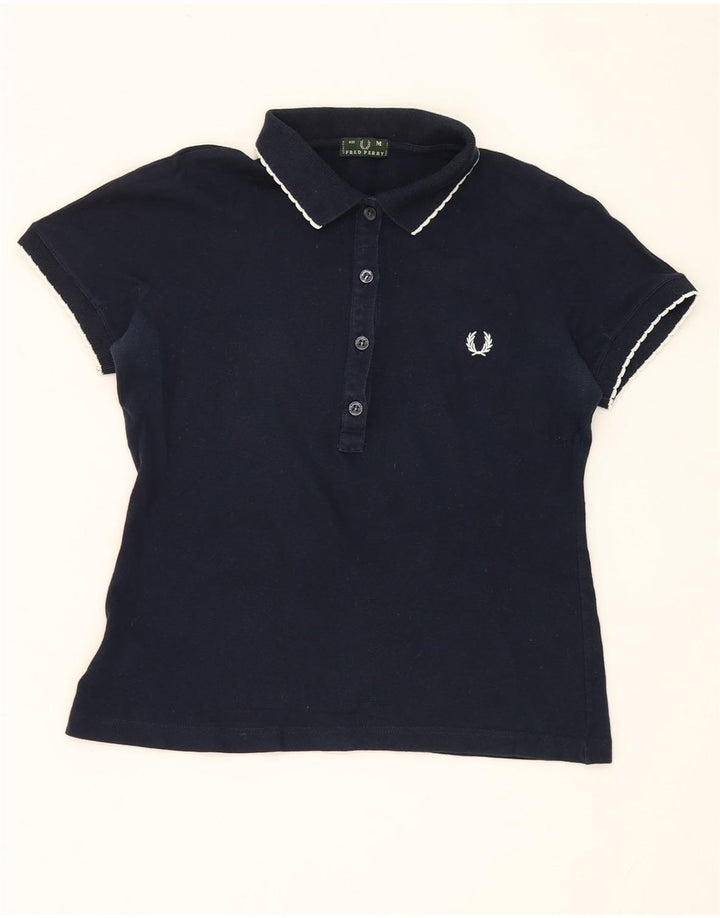 Polo da donna Fred Perry UK 12 medio in cotone blu navy