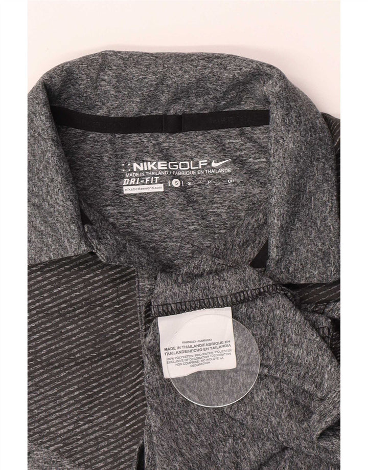 Polo Nike da ragazzo Dri Fit 8-9 anni Small Grigio Colourblock in poliestere