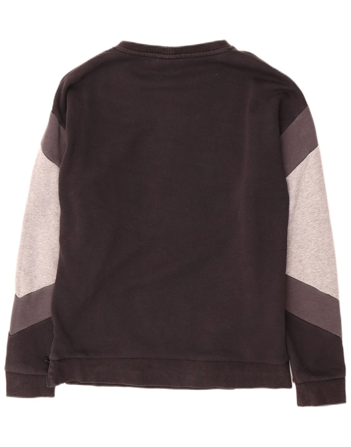 Felpa con grafica Nike da uomo, piccola, in cotone color block nero
