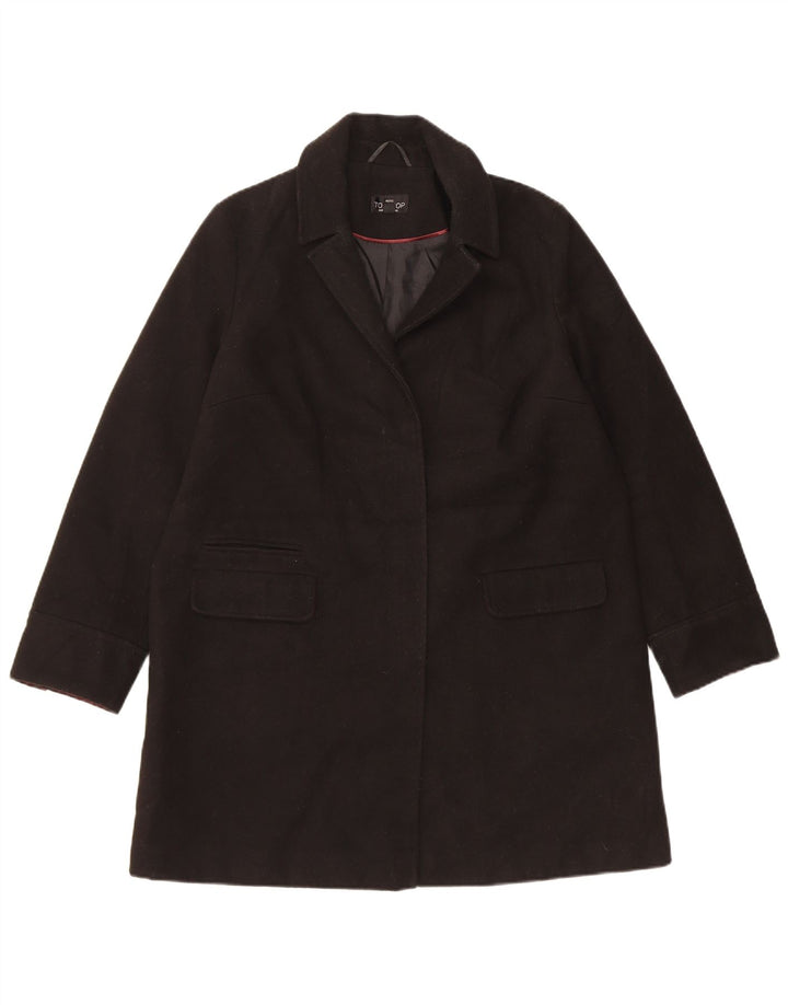 Cappotto da donna Topshop UK 12 poliestere nero medio