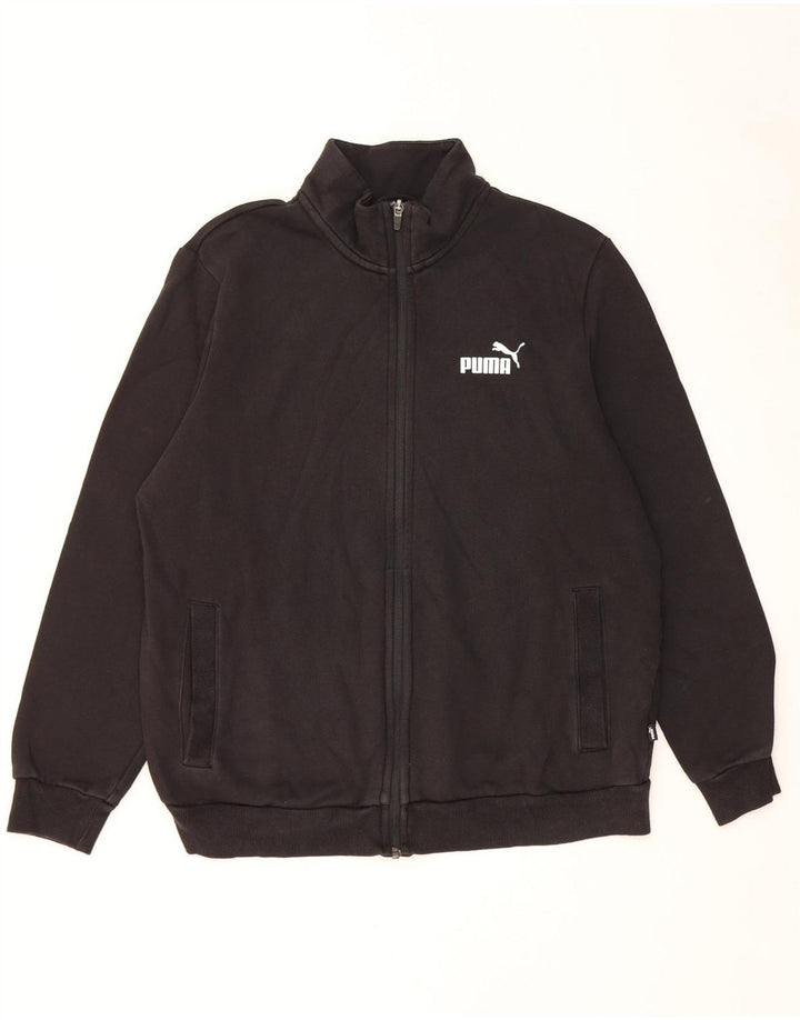 Giacca da tuta da uomo Puma Large in cotone nero