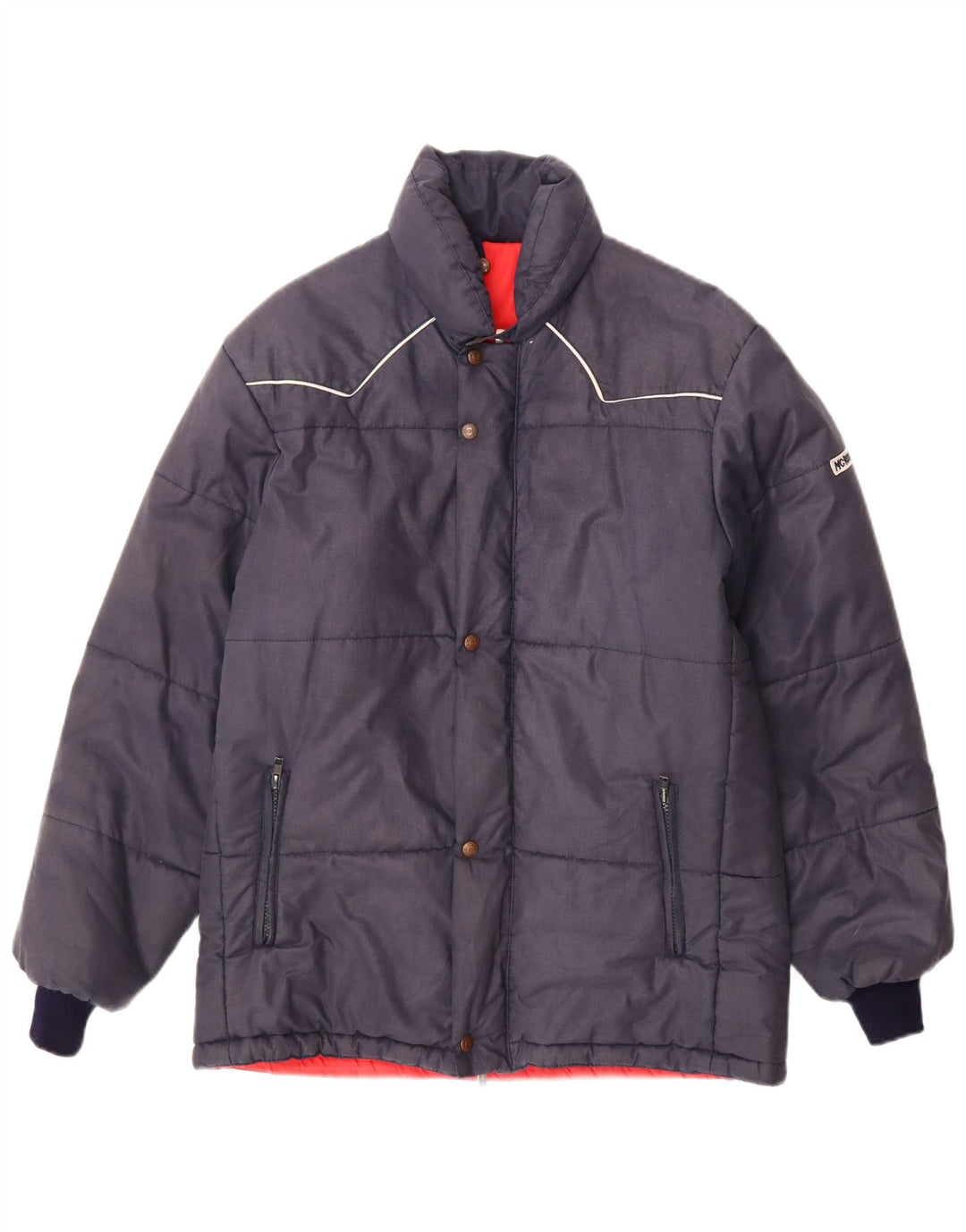 MCROSS Giubbotto Imbottito Uomo IT 48 Medio Blu Navy Cotone