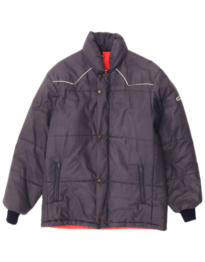 MCROSS Giubbotto Imbottito Uomo IT 48 Medio Blu Navy Cotone