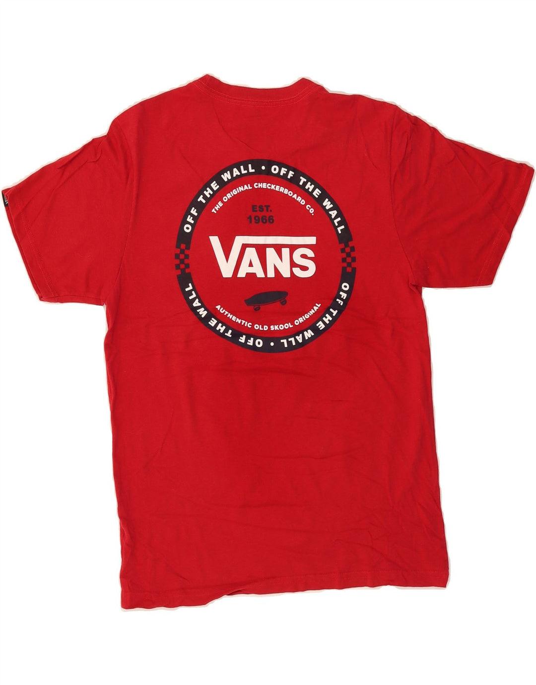VANS Boys Graphic T-Shirt Top 12-13 Years Red Cotton Vintage Vans and Second-Hand Vans from Messina Hembry 