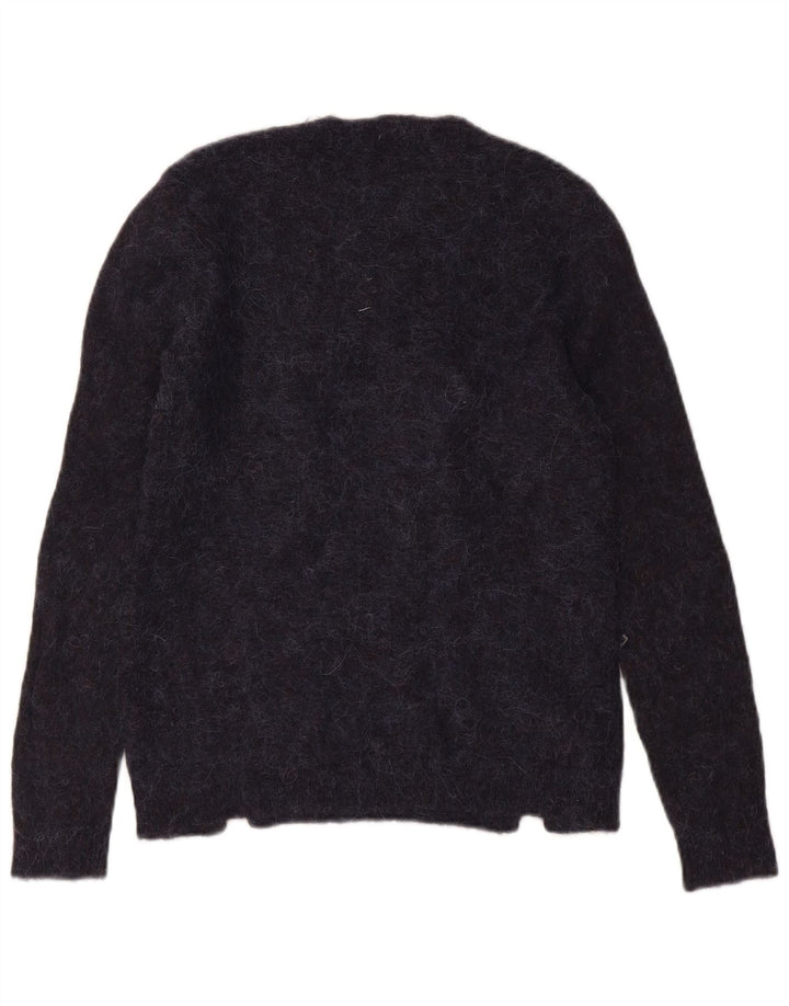 Maglione maglione girocollo con grafica da donna White Stuff UK 10 piccolo blu navy
