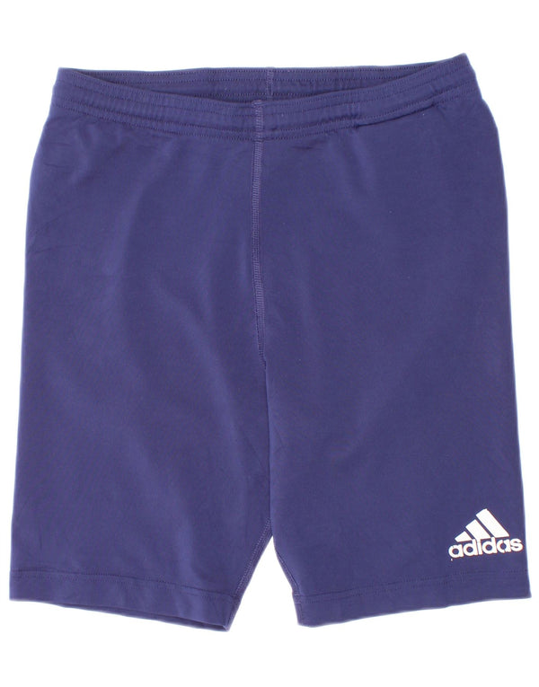 Pantaloncini sportivi Adidas da ragazzo 13-14 anni in poliestere blu navy