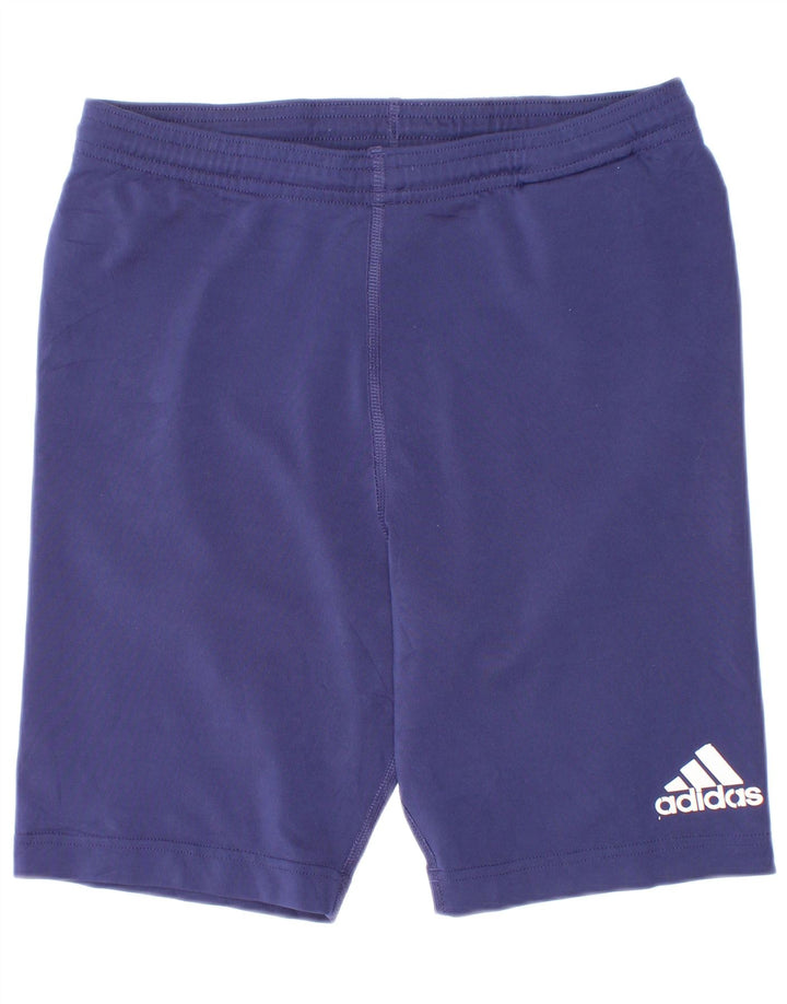 Pantaloncini sportivi Adidas da ragazzo 13-14 anni in poliestere blu navy