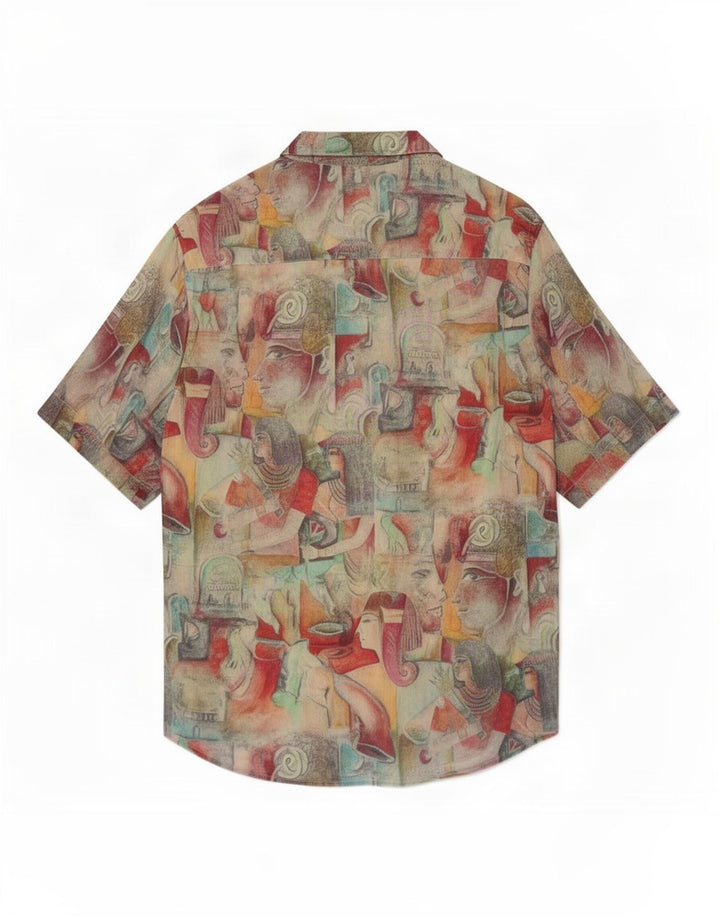 Votum Jacques Britt Camicia grafica da uomo taglia 40 15 3/4 media multicolore
