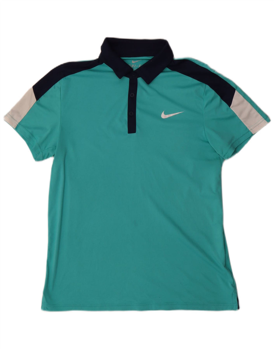 Polo da rugby NIKE Dri Fit da uomo, colore turchese medio