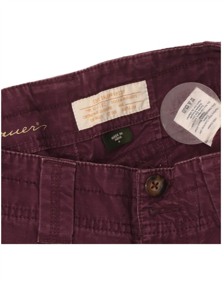 Pantaloncini chino da donna Eddie Bauer US 4 Small W32 cotone viola
