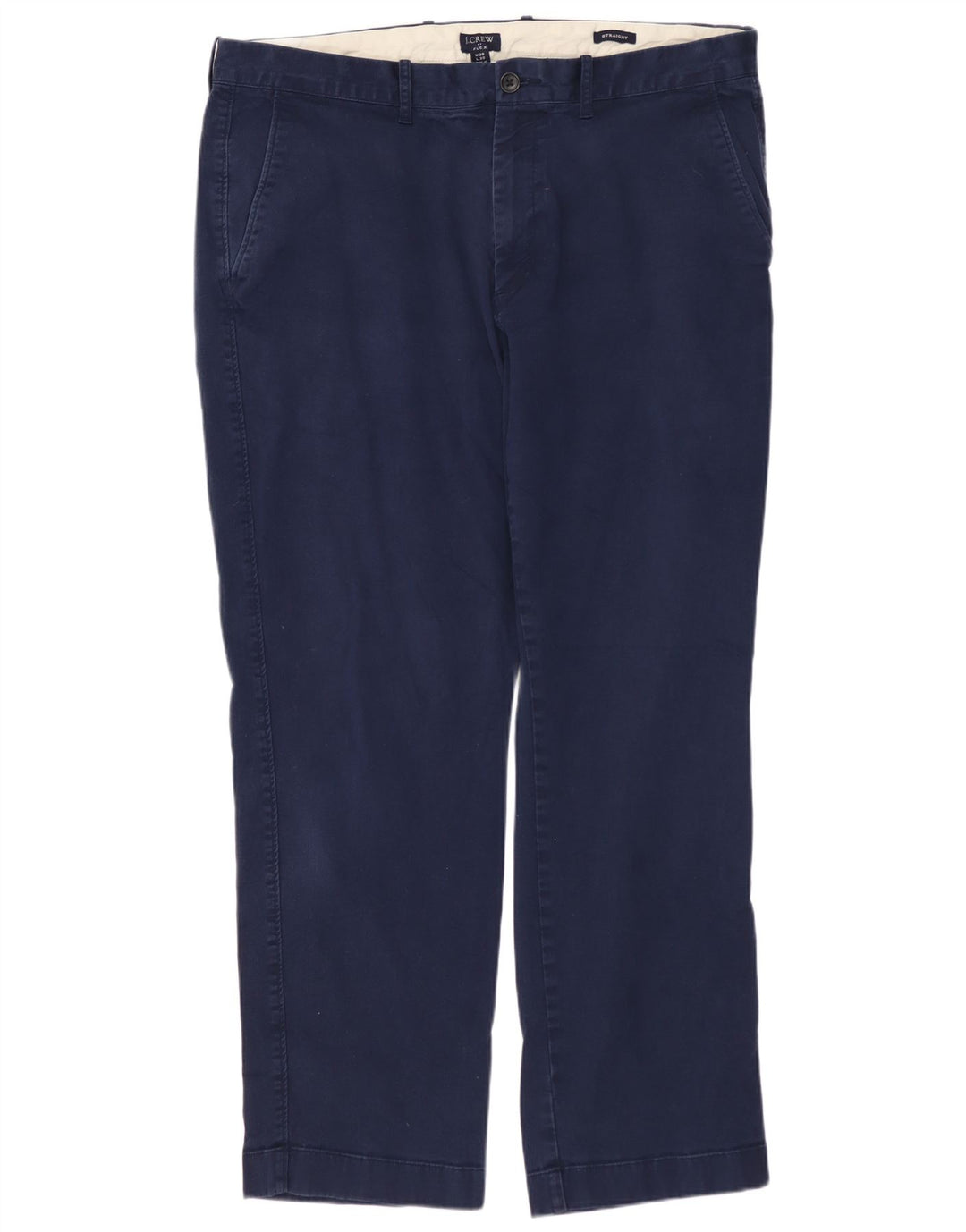 J. CREW Pantaloni chino dritti Flex da uomo W36 L30 cotone blu navy