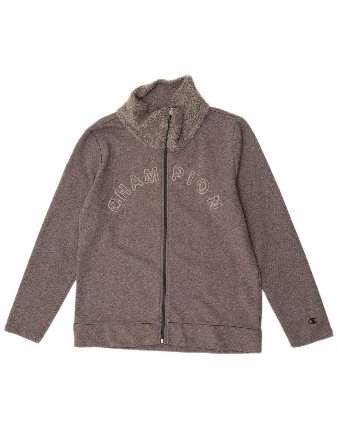 Giacca sportiva da donna con grafica Champion UK 14 Cotone grigio medio