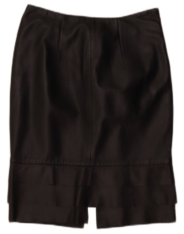 ROBERTA SCARPA Gonna a vita alta da donna US 6 media W26 in pelle nera