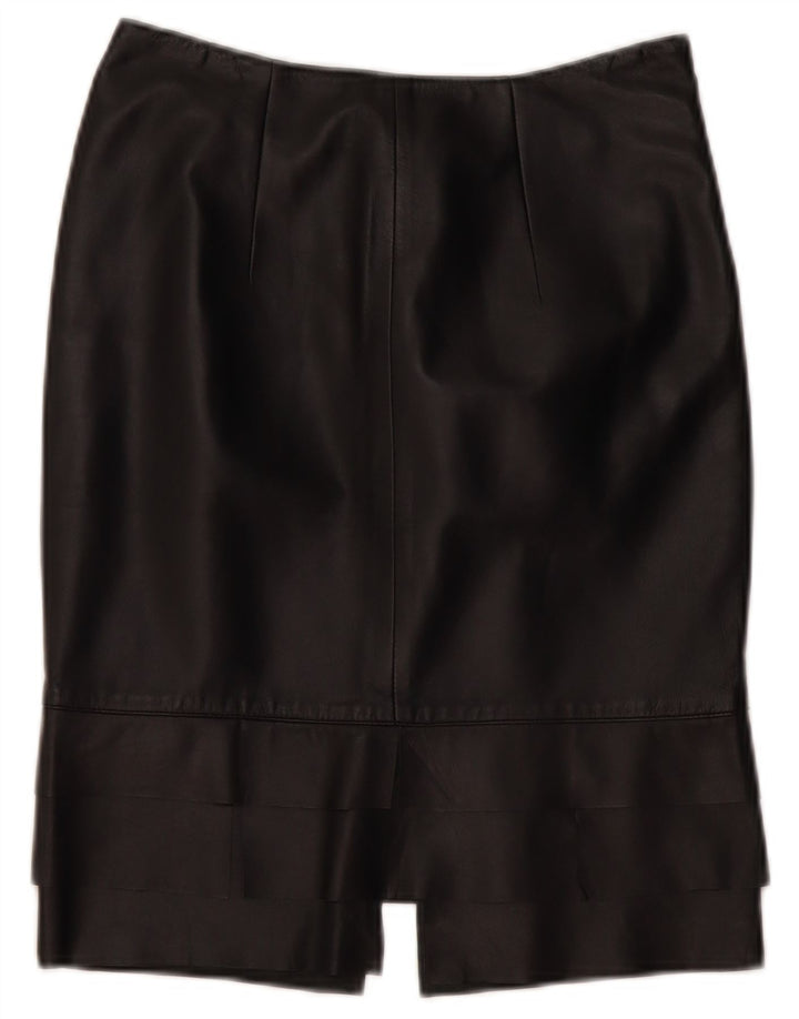 ROBERTA SCARPA Gonna a vita alta da donna US 6 media W26 in pelle nera