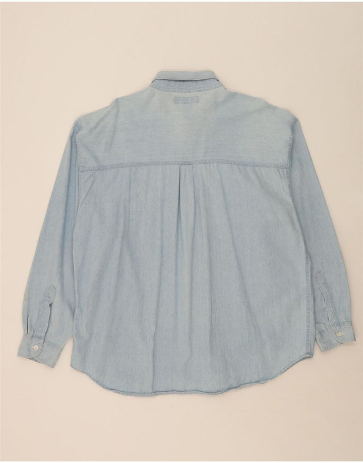 VINTAGE Mens Denim Shirt XL Blue