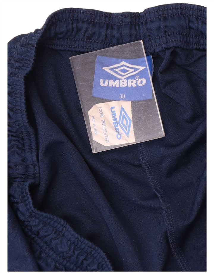 Pantaloncini sportivi Umbro da uomo XL blu navy gessato in poliestere