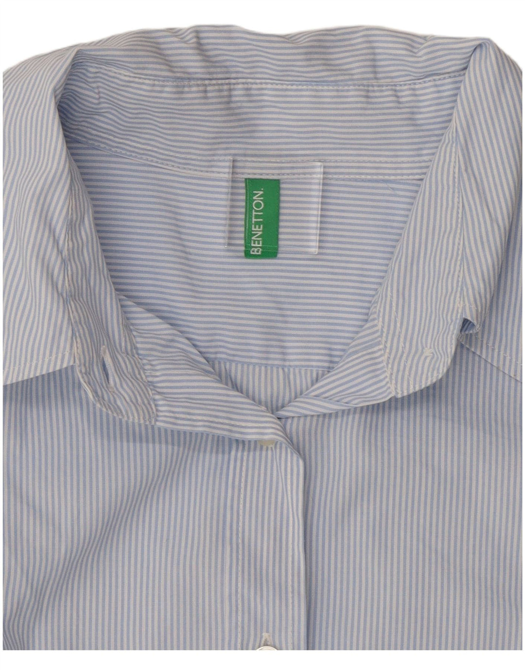 Camicia da donna Benetton UK 12 a righe blu medio