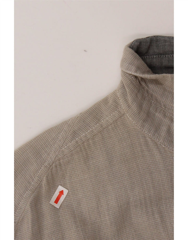 Camicia da uomo Guess 2XL in cotone a quadretti grigio