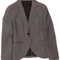 Giacca blazer da donna a 1 bottone Sisley UK 8 piccola grigia