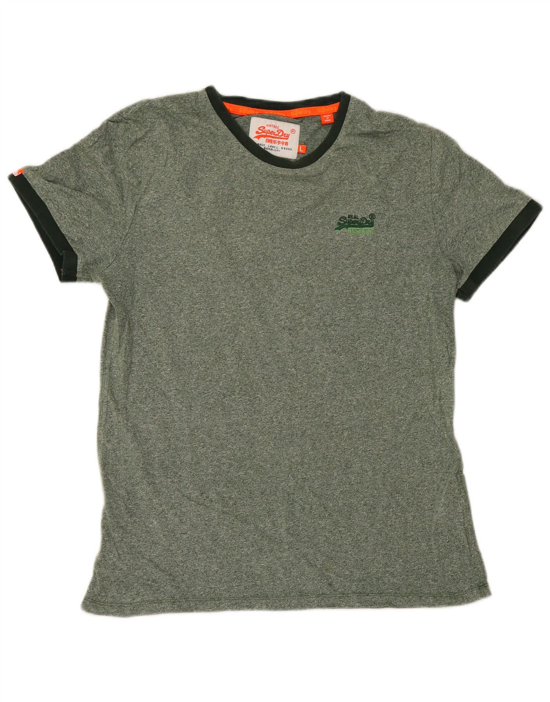 T-shirt da uomo Superdry Top grande in cotone chiazzato verde
