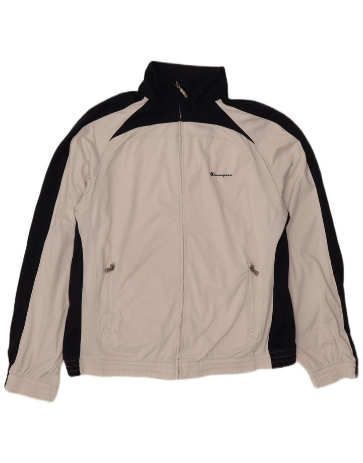 Giacca da tuta da uomo Champion 2XL Poliestere color block bianco