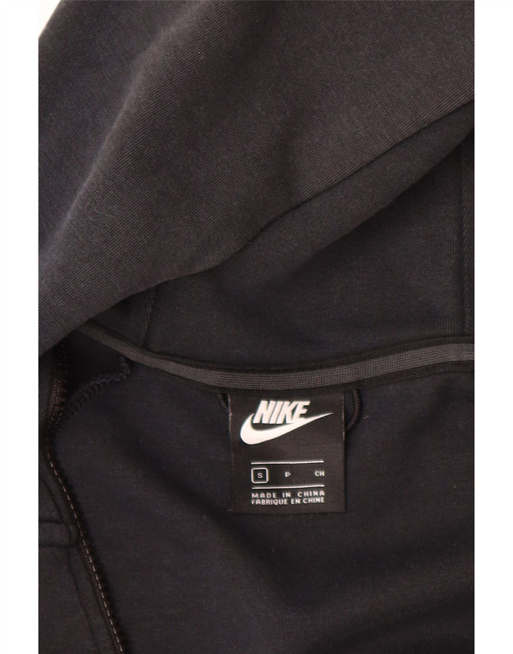 Felpa con cappuccio e zip Nike da uomo piccola nera