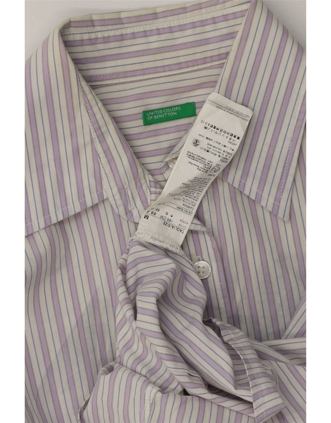 Camicia da donna Benetton UK 14 Cotone a righe viola medio