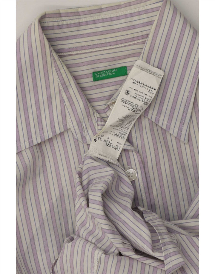 Camicia da donna Benetton UK 14 Cotone a righe viola medio