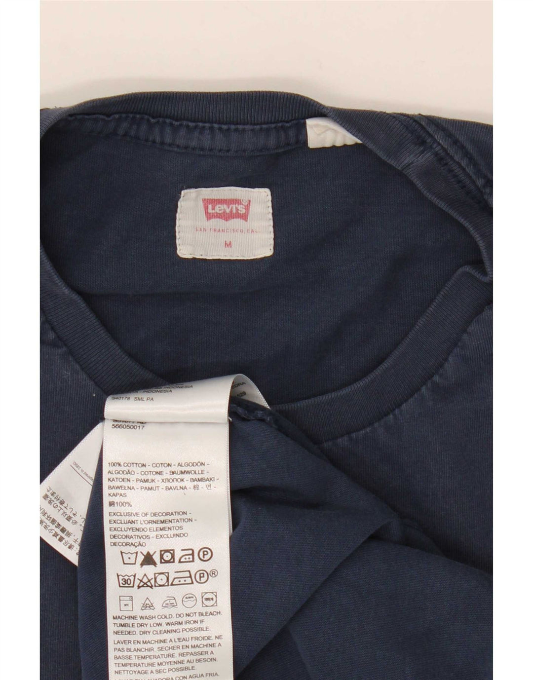 T-shirt da uomo Levi's Top in cotone blu navy medio
