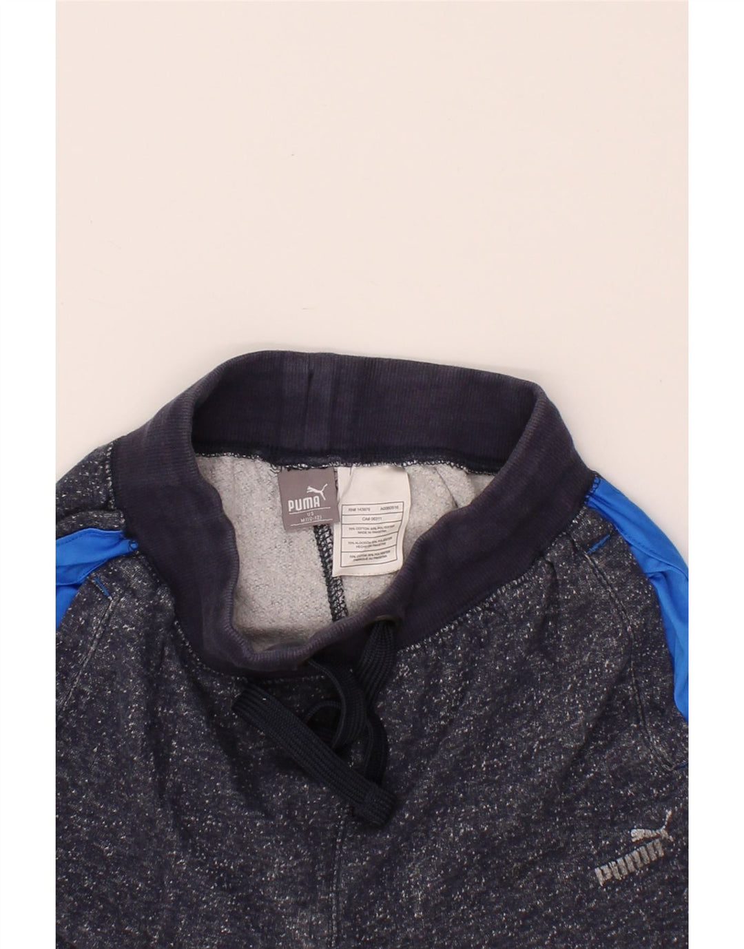 PUMA Boys Tracksuit Trousers Joggers 10-11 Years Medium Navy Blue Flecked Vintage Puma and Second-Hand Puma from Messina Hembry 