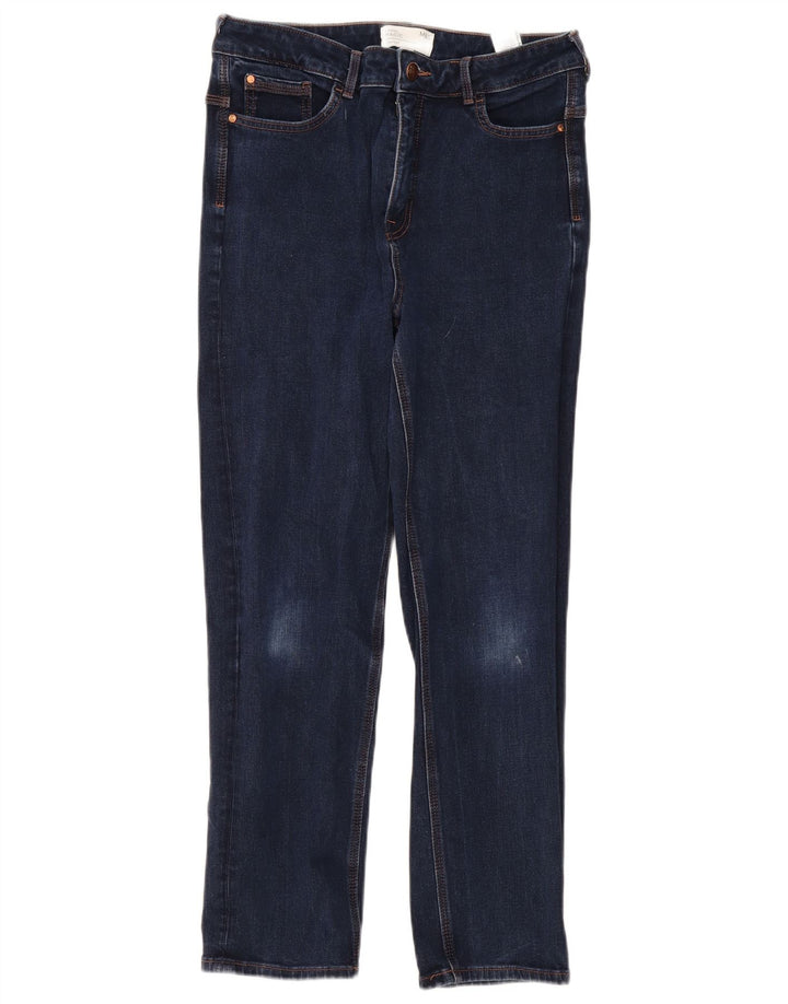 Jeans dritti Marks & Spencer da donna Sienna UK 14 medio W30 L27 blu navy
