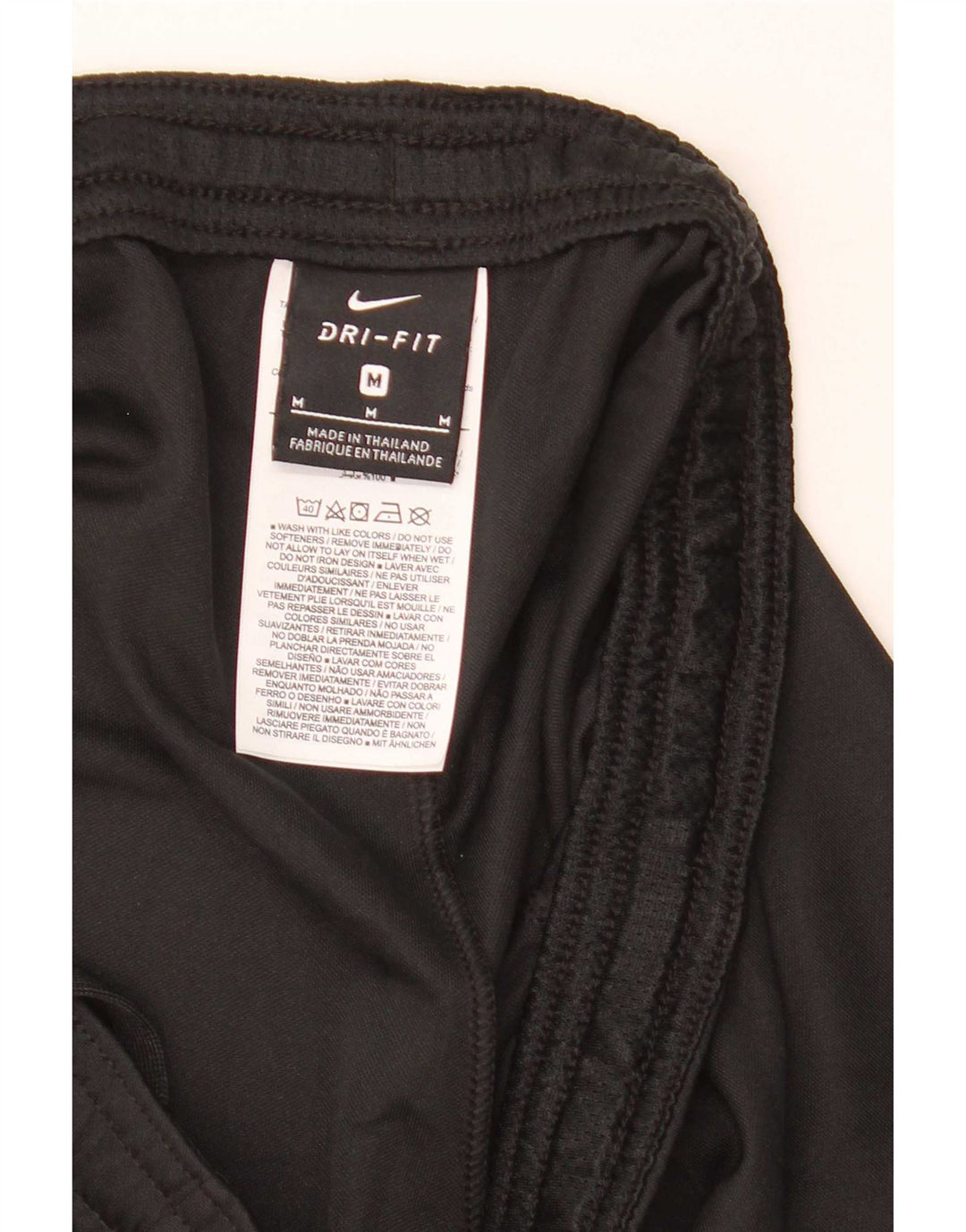 Pantaloncini sportivi Nike Dri Fit da donna UK 12 Medium Nero Colourblock Poliestere