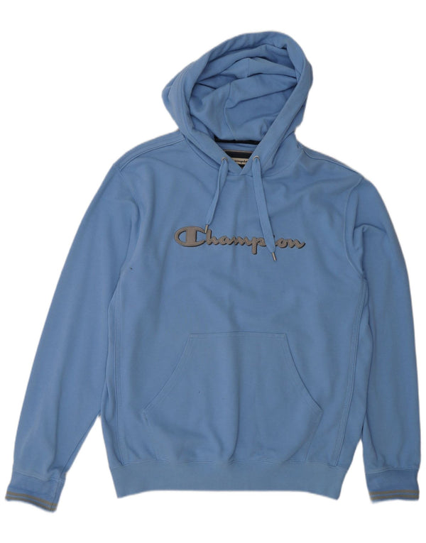 Felpa con cappuccio grafica da uomo Champion XL in cotone blu