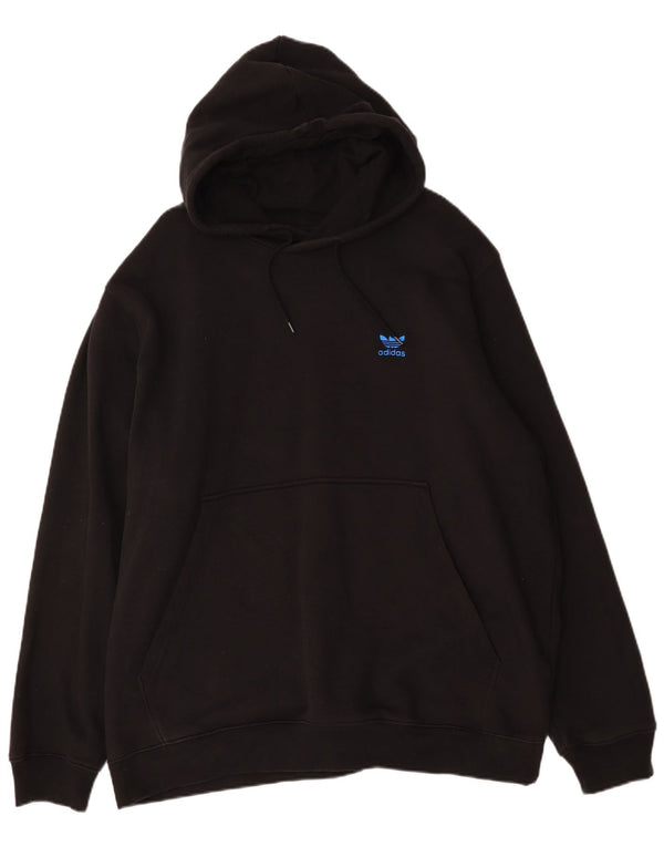 Felpa con cappuccio da uomo Adidas 2XL cotone nero