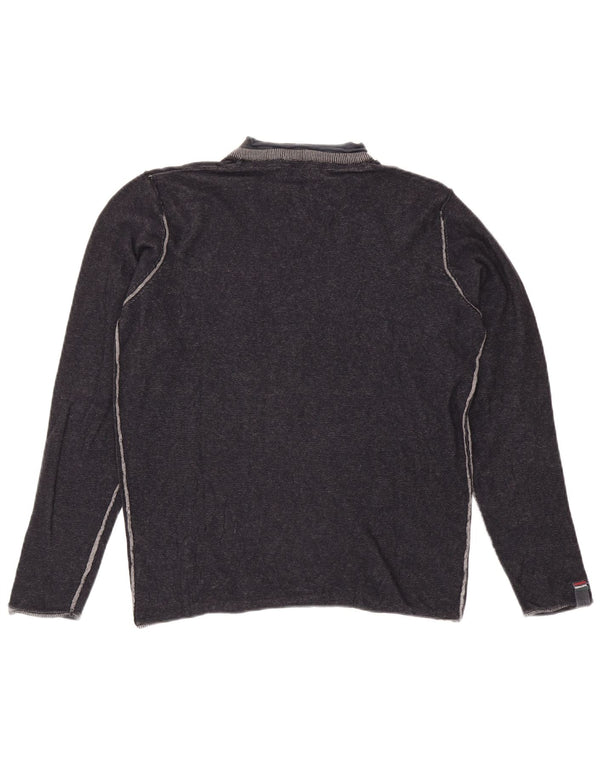 Maglione maglione con scollo a V da uomo Avirex blu navy medio