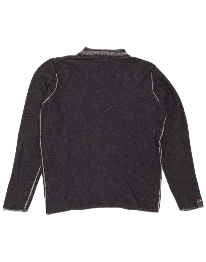 Maglione maglione con scollo a V da uomo Avirex blu navy medio