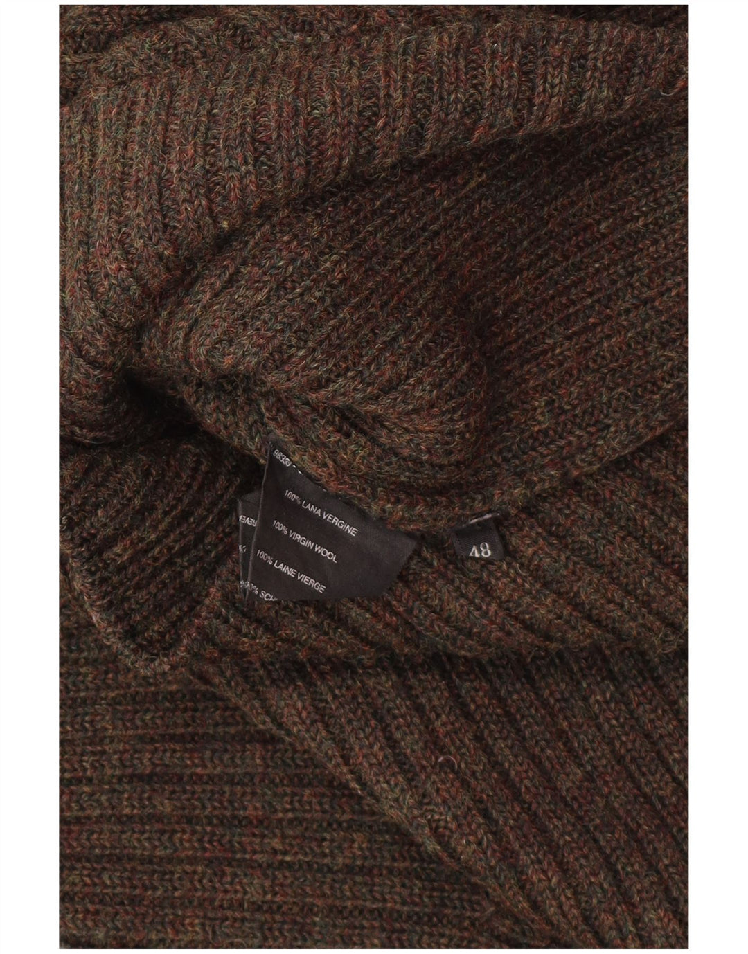 PRADA Maglione da donna con collo con zip IT 48 XL Lana vergine marrone